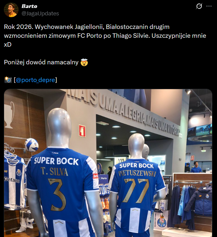 Tak aktualnie wygląda SKLEP FC PORTO!